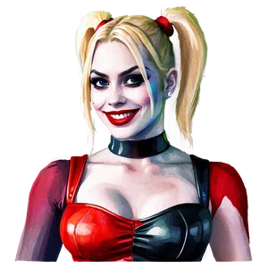 Harley Quinn Watercolor Art Style Png 05212024 PNG image