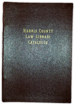 Harris County Law Library Catalogue Cover PNG image