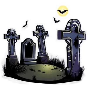 Haunted Graveyard Halloween Cartoon Png 06252024 PNG image