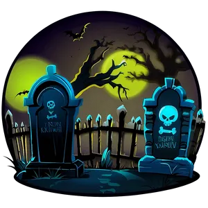 Haunted Graveyard Halloween Cartoon Png 82 PNG image