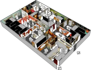 Haunted_ House_3 D_ Floor_ Plan PNG image