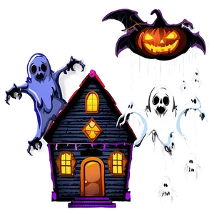 Haunted House Decorations Png 06212024 PNG image