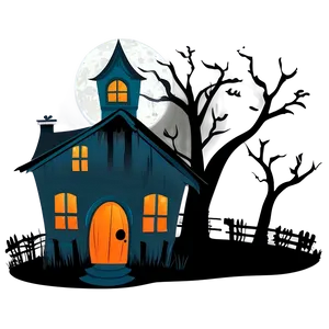 Haunted House Halloween Cartoon PNG 12 PNG