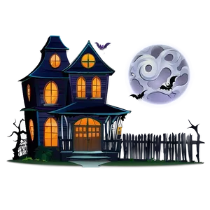 Haunted House Halloween Cartoon PNG Ann PNG