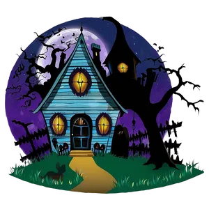 Haunted House Halloween Party PNG 06262024