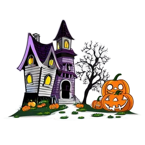 Haunted House Halloween Png 04292024 PNG image