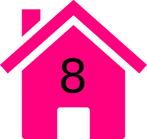 Haunted_ House_ Icon_ Pink_ Background PNG image