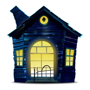 Haunted House Silhouette PNG 31