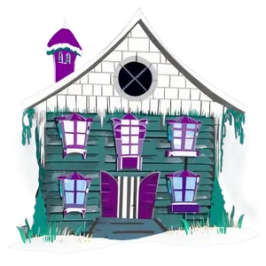 Haunted House Silhouette PNG 66