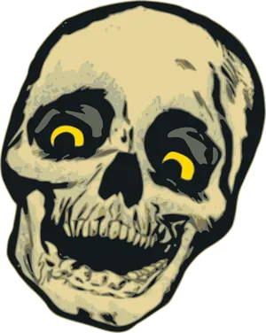 Haunted House Skull Graphic