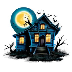 Haunted_ House_ Under_ Full_ Moon