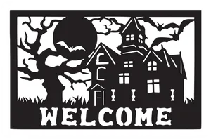 Haunted House Welcome Sign