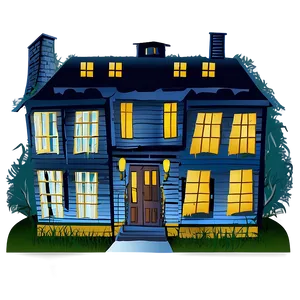 Haunted House With Broken Windows PNG 92