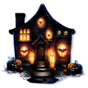 Haunted House With Candles PNG Feu39 PNG