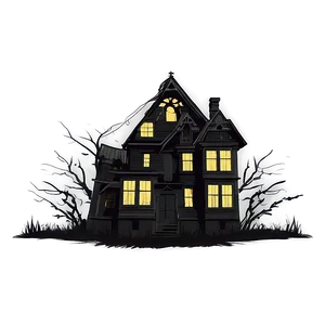 Haunted House With Cobwebs PNG Huw55 PNG