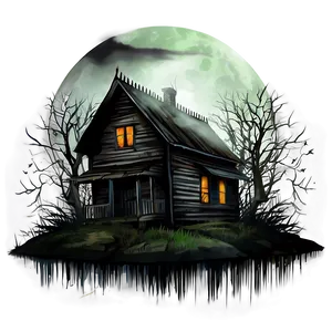 Haunted House With Fog PNG Wgq54