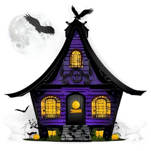 Haunted House With Ravens PNG Ecb23 PNG