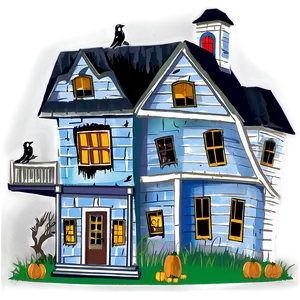 Haunted House With Ravens PNG Mvq PNG