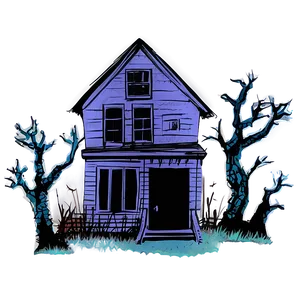 Haunted House With Zombies PNG Pco82 PNG