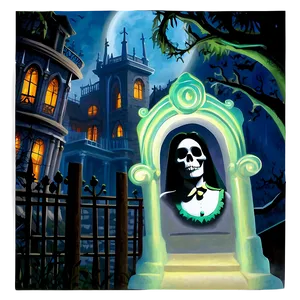 Haunted Mansion Scene PNG 05242024
