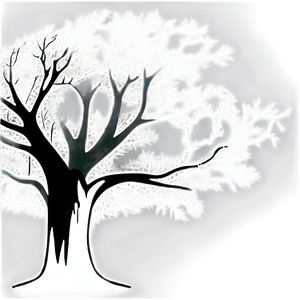 Haunting Black And White Tree Silhouette PNG Nxt99 PNG