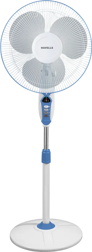 Havells Standing Fan White Blue PNG image