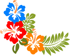 Hawaiian_ Hibiscus_ Floral_ Arrangement PNG image