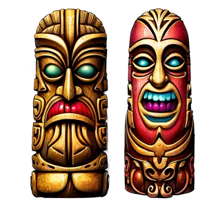 Hawaiian Islands Tiki Statues Png 06212024 PNG image