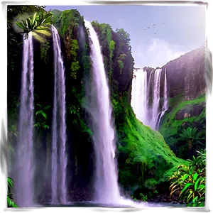 Hawaiian Islands Waterfall Oasis Png 35 PNG image