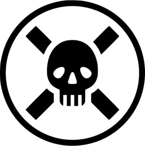 Hazard Symbol Skulland Crossbones PNG image