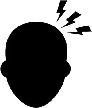 Headache Silhouette Graphic PNG image