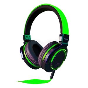 Headphones Green Neon Png 12 PNG image