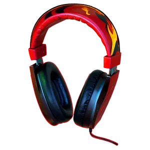 Headphones Red Flames Png 69 PNG image