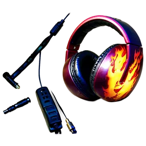 Headphones Red Flames Png Fwm PNG image