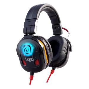 Headphones Red Flames Png Qbk PNG image