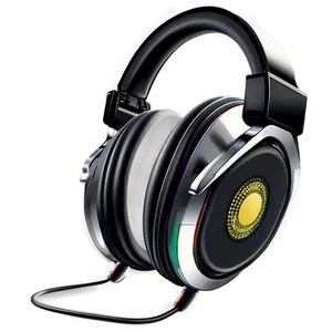 Headphones Silver Chrome PNG 60