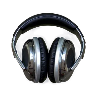 Headphones Silver Chrome PNG Rno88