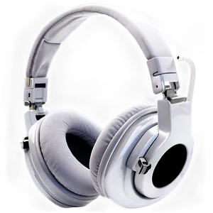 Headphones White Minimalist PNG Rbf
