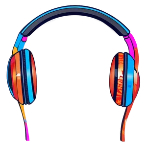 Headphones With Abstract Art PNG Ncv