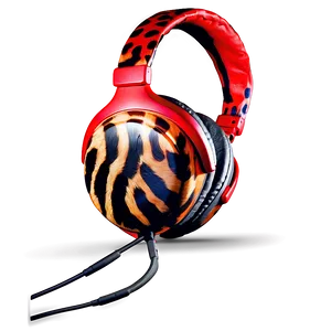 Headphones With Animal Print Png 12 PNG image