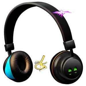 Headphones With Emoji Design PNG 05042024