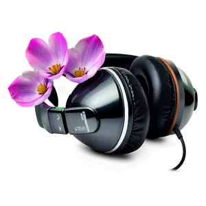 Headphones With Floral Design Png 05042024 PNG image