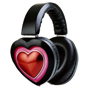 Headphones With Heart Design Png 05042024 PNG image