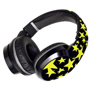Headphones With Star Pattern PNG 05042024
