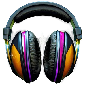 Headphones With Stripes Design Png Tes PNG image