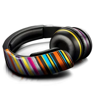 Headphones With Stripes Design Png Thw PNG image