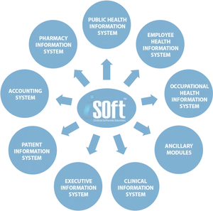 Healthcare Software Solutions Diagram PNG image