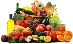 Healthy Food Variety Basket.png PNG image