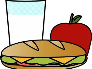 Healthy Snack Combo Cartoon PNG image
