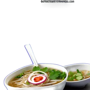 Healthy Vegetarian Pho PNG Ada